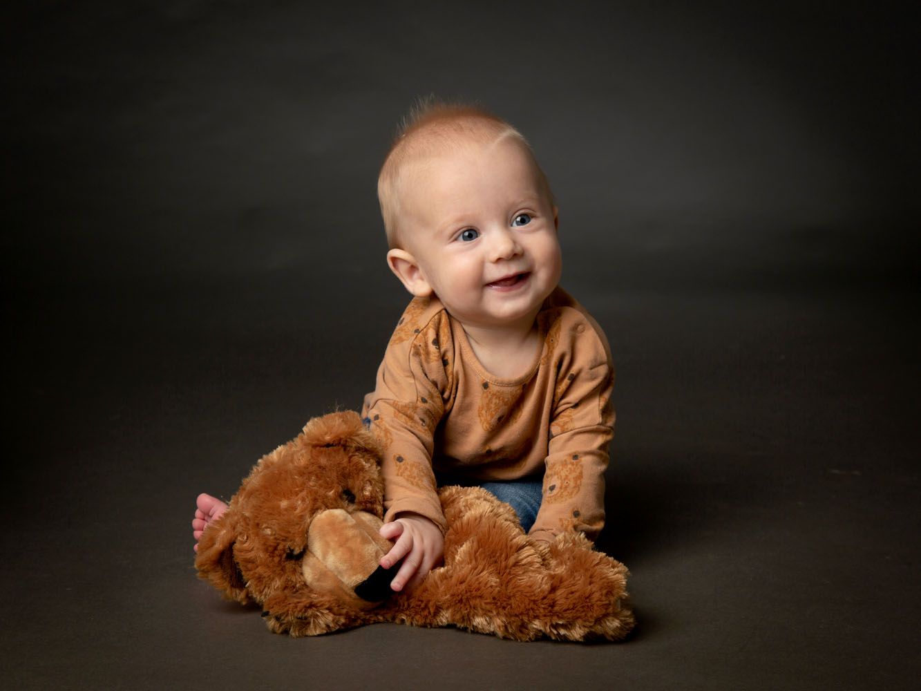 Baby And Teddy Bear, children & babies photograph